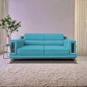 Falconar 3 Seater Sofa Set for Living Room (Turquise Fabric) Premium Fabric Sofa