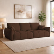 Colt Modern Velvet Sofa, Tufted Design Upholstered 3 Seater Sofa Set for Living Room, (Black Colour) Premium Velvet Fabric Sofa