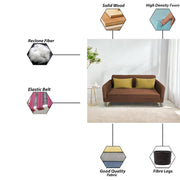 Deren 3 Seater Sofa Set for Living Room (Brown Colour) Premium Fabric Sofa