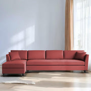 Casaliving Marvin LHS 4 Seater L Shape Sofa Set for Living Room (Black Fabric) Premium Fabric Sofa