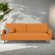 Casaliving Mazano 3 Seater Sofa Set for Living Room (Blue Colour) Premium Fabric Sofa