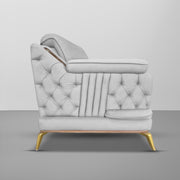 Falconar 3 Seater Sofa Set for Living Room (Brown Grey Fabric) Premium Fabric Sofa