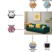 Minta 3 Seater Sofa Set for Living Room (Pine Colour Fabric) Premium Fabric Sofa