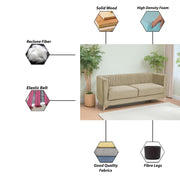 Ember 3 Seater Sofa Set for Living Room (Cream Colour) Premium Fabric Sofa