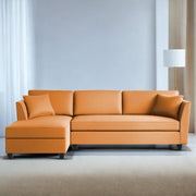 Casaliving Marvin LHS 4 Seater L Shape Sofa Set for Living Room (Black Fabric) Premium Fabric Sofa