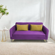 Deren 3 Seater Sofa Set for Living Room (Purple Colour) Premium Fabric Sofa