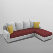 Jester 4 Seater Sofa Set with Center Table for Living Room (Green Grey Colour) Premium Fabric Sofa
