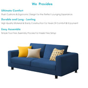 Minta 2 Seater Sofa Set for Living Room (Black - Colour Fabric) Premium Fabric Sofa Set for Living Room