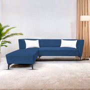 Casaliving Cassidy LHS 6 Seater L Shape Sofa Set for Living Room (Black Colour) Premium Fabric Sofa