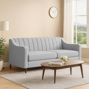 Mobius 3 Seater Sofa Set for Living Room (Grey Colour Sofa) Premium Fabric Sofa for Living Room
