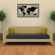 Casaliving Fenton 3 Seater Sofa Set for Living Room (Black Blue Colour) Premium Fabric Sofa