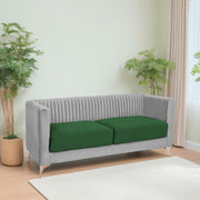 Ember 3 Seater Sofa Set for Living Room (Green Grey Colour) Premium Fabric Sofa