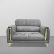 Gelio 2 Seater Sofa Set for Living Room (Black Colour) Premium Fabric Sofa