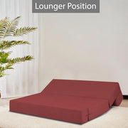 Marcus 3 Seater Sofa Cum Bed with 3 Cushions for Living Room (Black Fabric) Premium Fabric Sofa Set 6.5 X 6.5 Feet