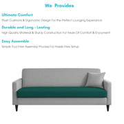 Premium Valkyrie 3 Seater Sofa Set 3 Seater Modern Sofa Set for Living Room (Pine Grey Color Fabric)