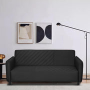 Percy 3 Seater Sofa Set for Living Room (Black Fabric) Premium Fabric Sofa