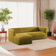 Rowan LHS 4 Seater L Shape Sofa Set for Living Room (Yellow Fabric) Premium Fabric Sofa
