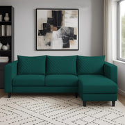 Mikasa 4 Seater RHS L Shape Sofa Set for Living Room (Pine Fabric) Premium Fabric Sofa Set for Living Room