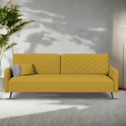 Casaliving Mazano 3 Seater Sofa Set for Living Room (Blue Colour) Premium Fabric Sofa