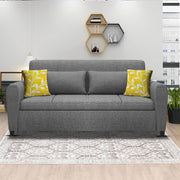 Garnet 3 Seater Sofa Set for Living Room (Grey) Premium Fabric