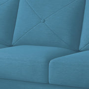 Swaloni LHS 6 Seater L Shape Sofa Set with Center Table for Living Room (Turquise) Premium Fabric Sofa