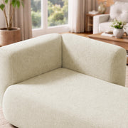 Casaliving Glacia Upholstered Indoor Chaise Lounge Chair 2 Seater Sofa Two Seater Sofa for Living Room Offices Hotels Bedroom (Black) Premium Boucle Fabric Sofa