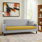 Premium Valkyrie 3 Seater Sofa Set 3 Seater Modern Sofa Set for Living Room (Yellow Grey Color Fabric)