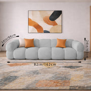 Vetras Modern Velvet Bubble Cloud Sofa, Tufted Design Upholstered 3+1 Seater Sofa Set for Living Room, (Black Colour) Premium Velvet Fabric Sofa