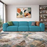 Amaco Modern Velvet Sofa, Tufted Design Upholstered 3 Seater Sofa Set for Living Room, (Black Colour) Premium Velvet Fabric Sofa