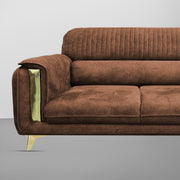 Gelio 2 Seater Sofa Set for Living Room (Black Colour) Premium Fabric Sofa