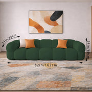 Vetras Modern Velvet Bubble Cloud Sofa, Tufted Design Upholstered 3+1+1 Seater Sofa Set for Living Room, (Black Colour) Premium Velvet Fabric Sofa