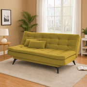 Danny 3 Seater Sofa Cum Bed for Living Room Premium Fabric Sofa for Living Room (Black Colour Premium Fabric)