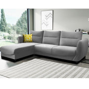 Stella LHS 4 Seater L Shape Sofa Set for Living Room (Grey) Premium Velvet Fabric Sofa