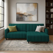 Netlie 4 Seater RHS L Shape Sofa Set for Living Room (Pine Fabric) Premium Fabric Sofa Set for Living Room