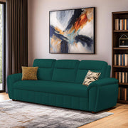 Alicia 3 Seater Sofa Cum Bed for Living Room (Pine Fabric) Premium Fabric Sofa