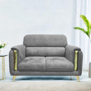 Gelio 2 Seater Sofa Set for Living Room (Black Colour) Premium Fabric Sofa