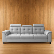 Casaliving Amara 3 Seater Sofa Set for Living Room (Black Purple Colour Fabric) Premium Fabric Sofa