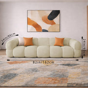 Vetras Modern Velvet Bubble Cloud Sofa, Tufted Design Upholstered 3+1 Seater Sofa Set for Living Room, (Black Colour) Premium Velvet Fabric Sofa