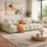 Dreamor 3 Seater Sofa Velvet Fabric (Black) with Three Cushions Perfect for |Home Living |Office Room and Guest Room Premium Sofa