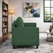 Casaliving Viskafors Upholstered 3 Seater Sofa Set for Living Room (Black Colour Fabric) Premium Fabric Sofa