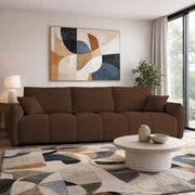 Colt Modern Velvet Sofa, Tufted Design Upholstered 3 Seater Sofa Set for Living Room, (Black Colour) Premium Velvet Fabric Sofa