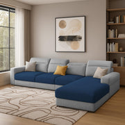 Orion RHS 6 Seater L Shape Sofa Set for Living Room (Blue Grey Colour) Premium Fabric Sofa