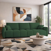 Colt Modern Velvet Sofa, Tufted Design Upholstered 3 Seater Sofa Set for Living Room, (Black Colour) Premium Velvet Fabric Sofa