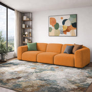 Amaco Modern Velvet Sofa, Tufted Design Upholstered 3 Seater Sofa Set for Living Room, (Black Colour) Premium Velvet Fabric Sofa