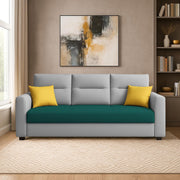 Evona 3 Seater Sofa Set for Living Room (Pine Grey Colour Fabric) Premium Fabric Sofa