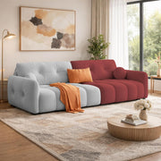 Dreamor 3 Seater Sofa Velvet Fabric (Black) with Three Cushions Perfect for |Home Living |Office Room and Guest Room Premium Sofa