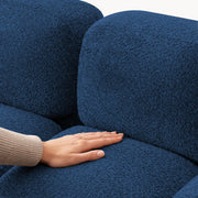 Aveline Modern Premium Boucle Fabric Sofa, Upholstered 3 Seater Sofa Set for Living Room, (Black Colour) Premium Boucle Fabric Sofa