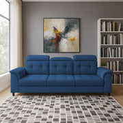 Kaven 3 Seater Sofa Set for Living Room (Yellow Grey Colour Fabric) Premium Fabric Sofa