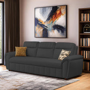 Alicia 3 Seater Sofa Cum Bed for Living Room (Brown Fabric) Premium Fabric Sofa
