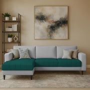 Oslo 4 Seater LHS L Shape Sofa Set for Living Room (Pine Grey Fabric) Premium Fabric Sofa Set for Living Room